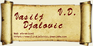 Vasilj Đalović vizit kartica